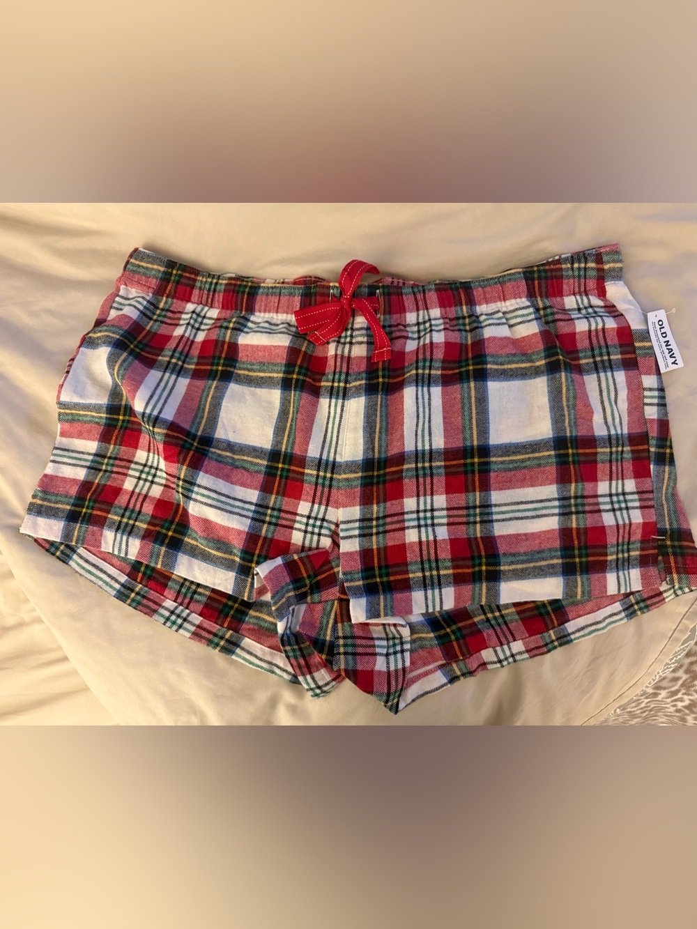 Old Navy Red Plaid Women's Lounge Shorts